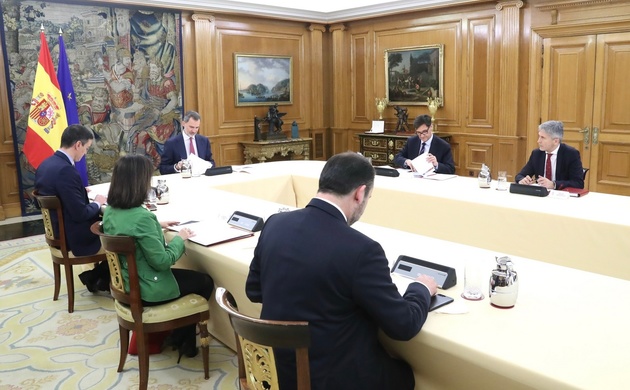 Su Majestad el Rey preside la reunión del Comité Técnico de Gestión del Coronavirus