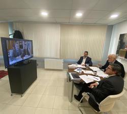 Video conferencia de Sus Majestades los Reyes con los responsables de Mercadona, encabezados por su presidente, Juan Roig