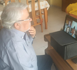 José Antonio Saz Franco secretario de la Federación Española de Diabetes (FEDE) durante la videoconferencia con Su Majestad la Reina