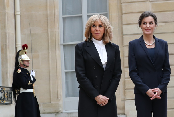 otografía de archivo del almuerzo ofrecido por el Presidente de la República Francesa, Emmanuel Macron y Brigitte Macron, con motivo del acto organiza