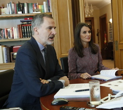 Videoconferencia de Sus Majestades los Reyes con METRO de Madrid