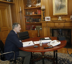 Videoconferencia de Su Majestad el Rey con el Instituto de la Ingeniería de España