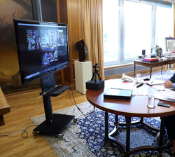 Detalle de la videoconferencia mantenida con representantes del Grupo Carrefour