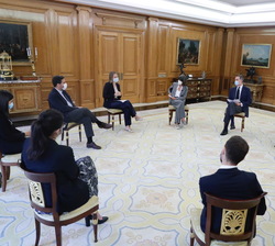 Durante la audiencia, Sus Majestades los Reyes conversan sobre la innovación social y su respuesta a los retos provocados por la crisis sanitaria