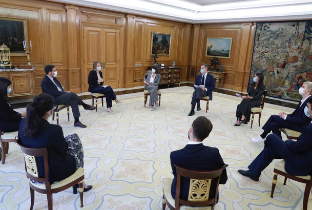 Durante la audiencia, Sus Majestades los Reyes conversan sobre la innovación social y su respuesta a los retos provocados por la crisis sanitaria