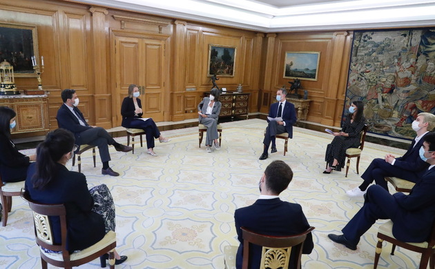 Durante la audiencia, Sus Majestades los Reyes conversan sobre la innovación social y su respuesta a los retos provocados por la crisis sanitaria
