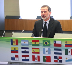 Su Majestad el Rey durante su intervención