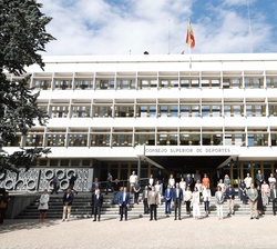 Don Felipe y Doña Letizia en la sede del Consejo Superior de Deportes (CSD)