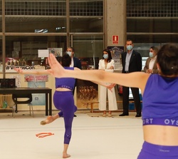 Sus Majestades los Reyes presencian un ejercicio de Gimnasia Rítmica