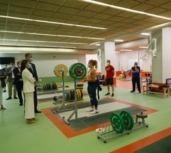 Entrenamiento de Lidia Valentín ante Sus Majestades los Reyes