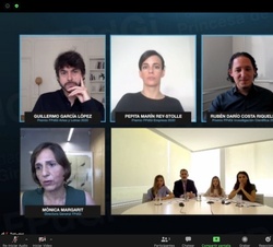 Videoconferencia de Sus Majestades los Reyes junto a Sus Altezas Reales la Princesa de Asturias y de Girona y la Infanta Doña Sofía con la FPdGi