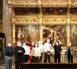 Los Reyes durante la visita a la Catedral de Santo Domingo de la Calzada