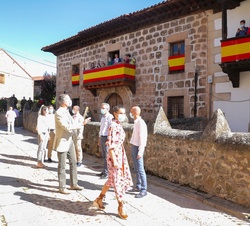 Los Reyes tras su llegada a Vinuesa