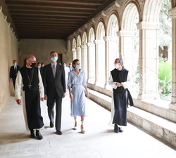 Sus Majestades los Reyes en su visita al Monasterio de Santa María de Poblet