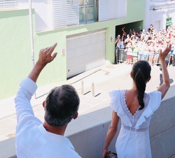 Sus Majestades los Reyes en Puig des Molins