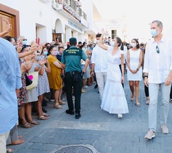 Don Felipe y Doña Letizia en las calles de Sant Antoni de Portmany