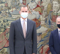 Su Majestad el Rey junto al Lehendakari del Gobierno Vasco, Iñigo Urkullu Renteria
