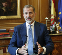 Su Majestad el Rey durante su intervención