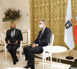 El Rey y el presidente de la República Portuguesa durante el encuentro