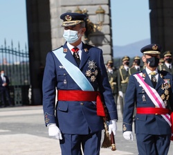 El Rey durante la revista a las tropas