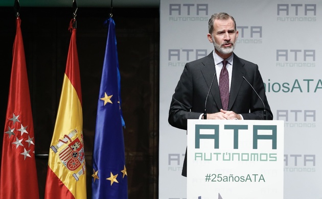 Su Majestad el Rey durante sus palabaras
