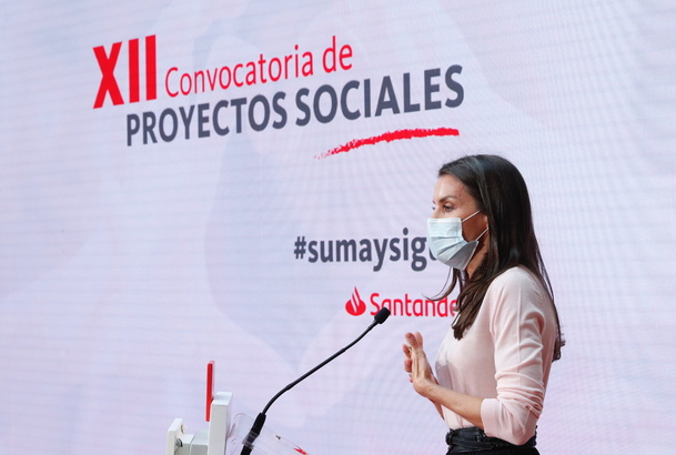 Su Majestad la Reina durante su intervención