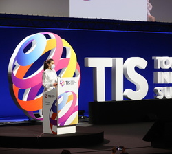 Su Majestad la Reina durante su intervención en el Tourism Innovation Summit 
