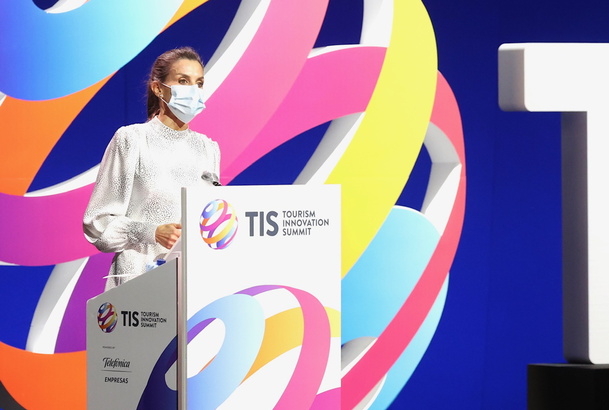 Su Majestad la Reina durante su intervención en el Tourism Innovation Summit 