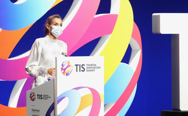 Su Majestad la Reina durante su intervención en el Tourism Innovation Summit 