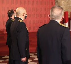 Doña Letizia durante el desarrollo de la audiencia