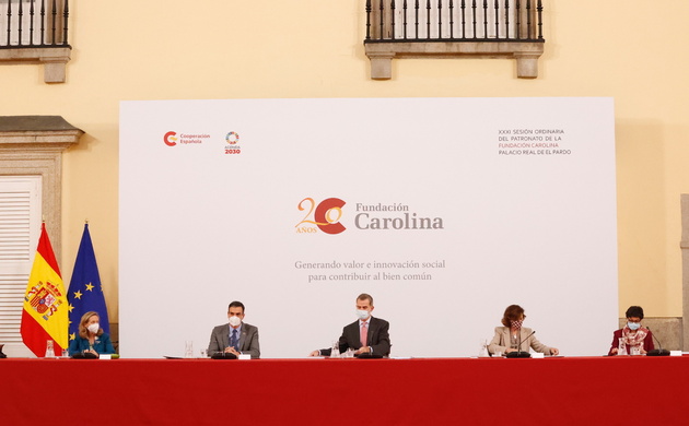 Don Felipe preside la XXXI sesión ordinaria del Patronato de la Fundación Carolina