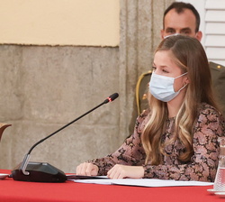 Su Alteza Real la Princesa de Asturias y Princesa de Girona se dirige a los asistentes a la XXIII Reunión del Patronato de la Fundación Princesa de Gi
