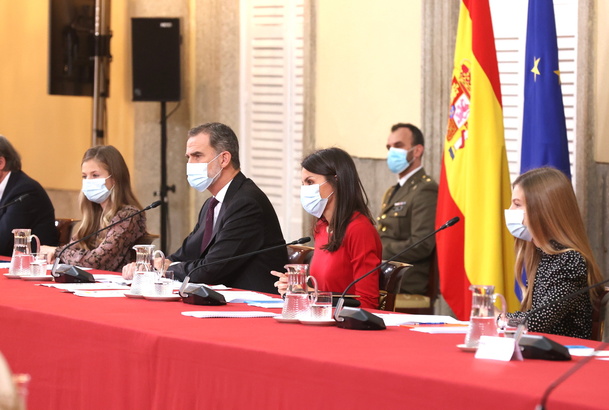 SS.MM. los Reyes y SS.AA.RR la Princesa de Asturias y la Infanta Doña Sofía presiden la XXIII Reunión de la Fundación Princesa de Girona