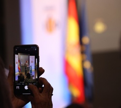 El Rey durante su intervención