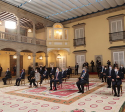 Vista general del encuentro de Su Majestad el Rey con el consejo ejecutivo de la Organización Mundial del Turismo (OMT)