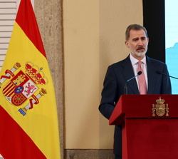 Su Majestad el Rey durante su intervención