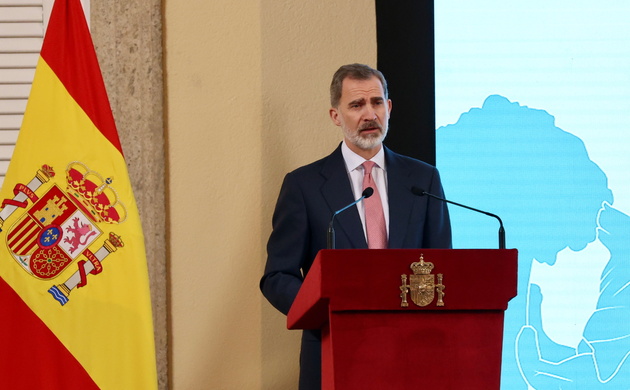 Su Majestad el Rey durante su intervención