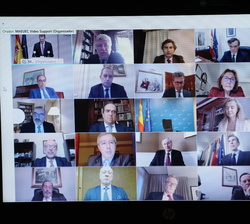 Asistentes telemáticamente a la VI Conferencia de Embajadores de España