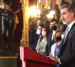 Su Majestad el Rey durante su intervención