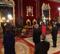 Su Majestad el Rey dirige un discurso al Cuerpo Diplomático acreditado en España