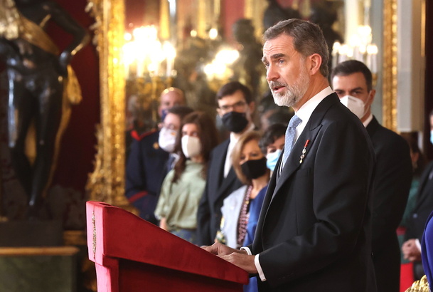 Su Majestad el Rey durante su intervención