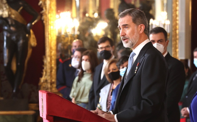 Su Majestad el Rey durante su intervención