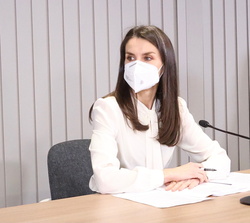 Su Majestad la Reina durante la presentación del X Foro contra el Cáncer