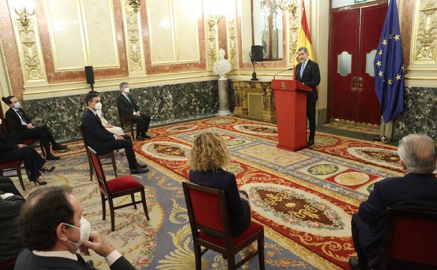 Vista general del Salón de Pasos Perdidos durante la intervención de Don Felipe