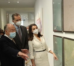 Los Reyes durante la visita al Museo