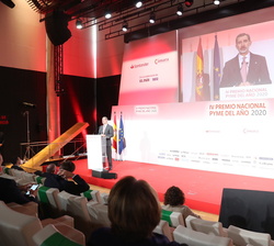Su Majestad el Rey en su intervención con motivo de la IV Edición de los Premios Pyme del Año 2020
