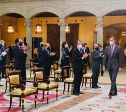 Los Reyes en el Palacio Real de El Pardo