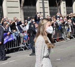 Su Alteza Real la Princesa de Asturias a su llegada a la sede central del Instituto Cervantes