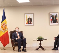 El Rey y el Cap de Govern de Andorra durante el encuentro