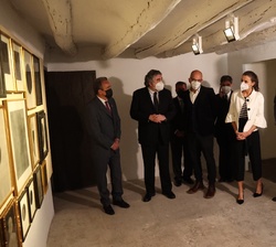 Don Felipe y Doña Letizia durante la visita a la casa natal de Goya